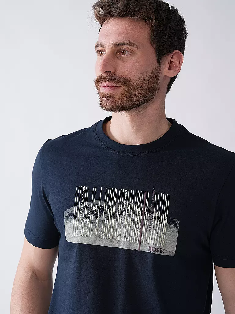 BOSS | T-Shirt TE_INJUNGLE | blau