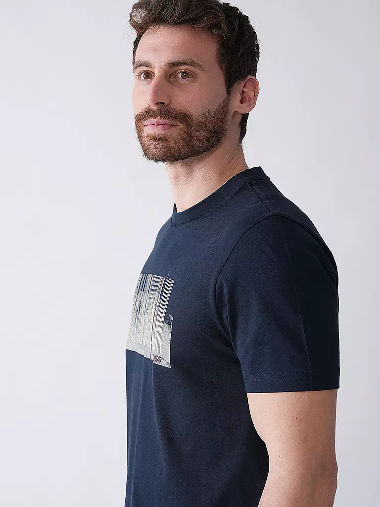 BOSS | T-Shirt TE_INJUNGLE | blau