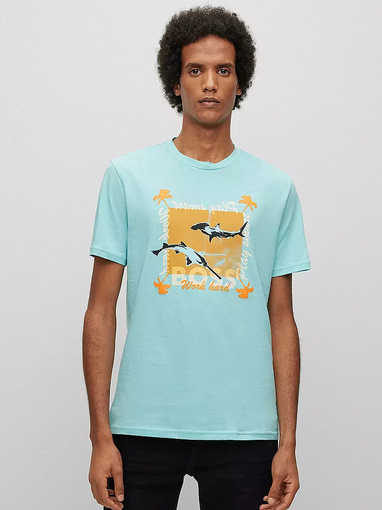 BOSS | T-Shirt TEESHARK | türkis