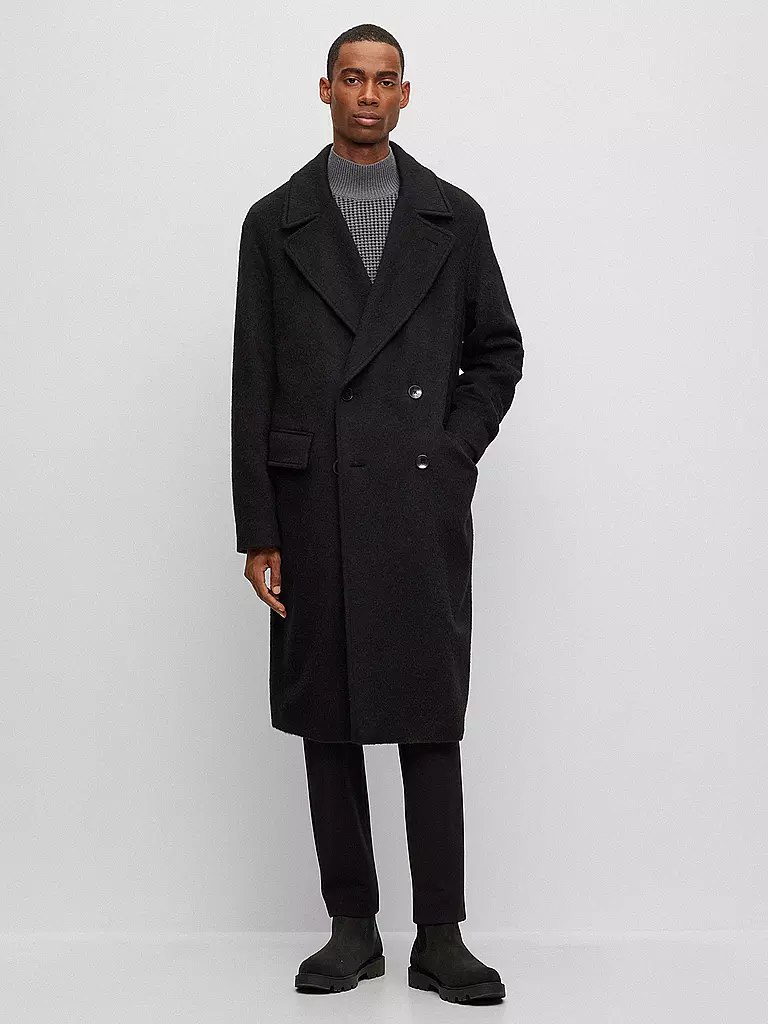 BOSS | Wollmantel H-CAM | schwarz