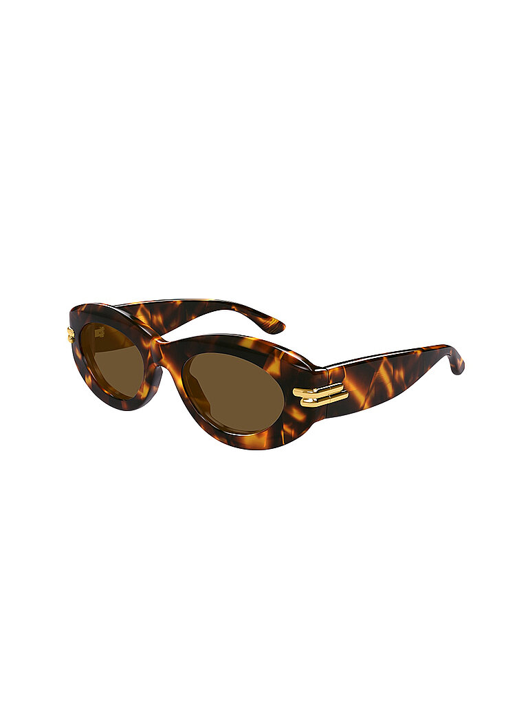 Bottega Veneta Damen Bottega Veneta BV1322S 002 Sonnenbrillen Acetat Havanna Braun Rund