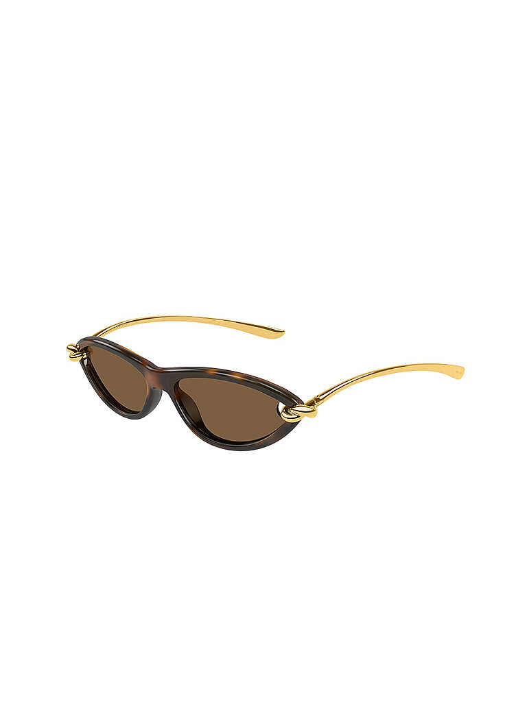 Bottega Veneta Damen Bottega Veneta BV1390S 002 Sonnenbrillen Injiziert Havanna Braun Cat Eye