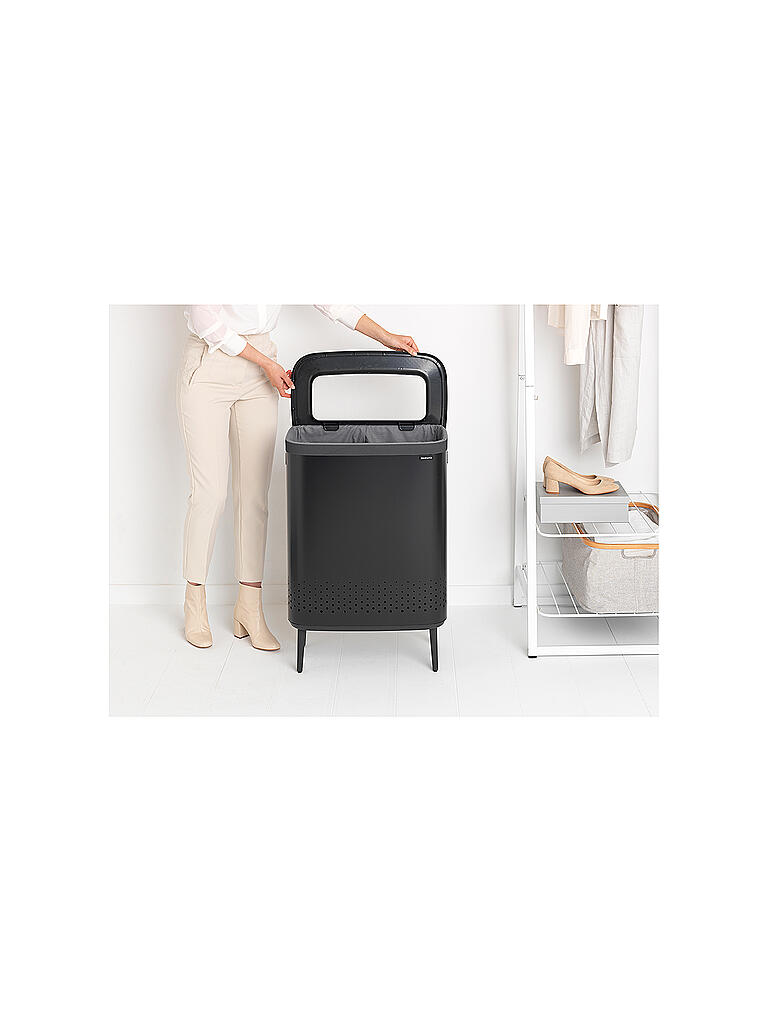 BRABANTIA | Wäschebox Bo 2x45l Schwarz | schwarz