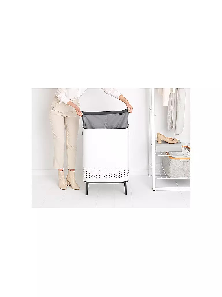 BRABANTIA | Wäschebox Bo 2x45l Weiss | weiss