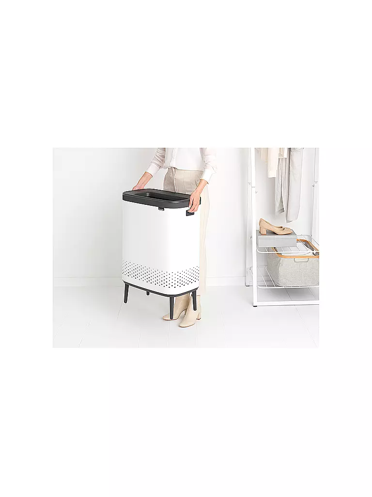 BRABANTIA | Wäschebox Bo 2x45l Weiss | weiss