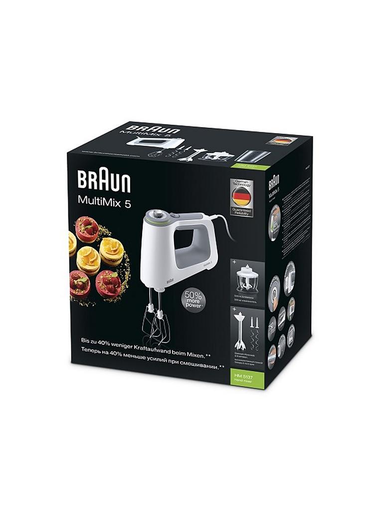 BRAUN Handmixer MultiMix 5 HM5137 SmartMix 750W (Weiß) weiß