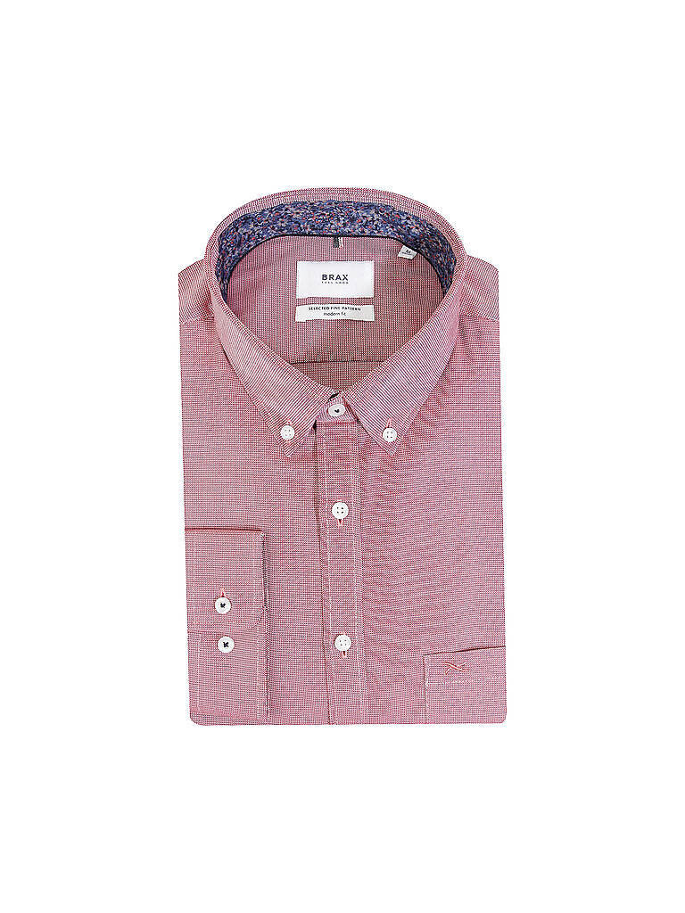 BRAX Hemd Modern Fit Daniel rot | M