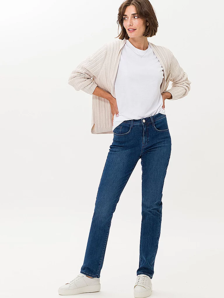 Brax Jeans Straight Fit Carola Blau | 46 (Kurz)