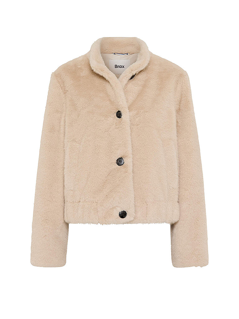BRAX Jacke in Felloptik INA beige | 36