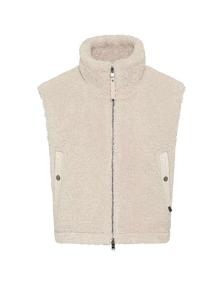 BRAX GIlet in Felloptik YUNA beige | 38