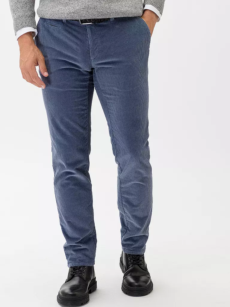 BRAX | Cordhose Slim Fit FABIO | blau