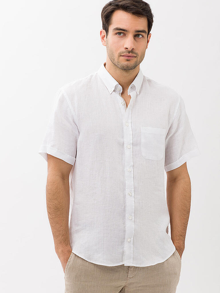 BRAX | Leinenhemd Modern Fit DAN U | weiss