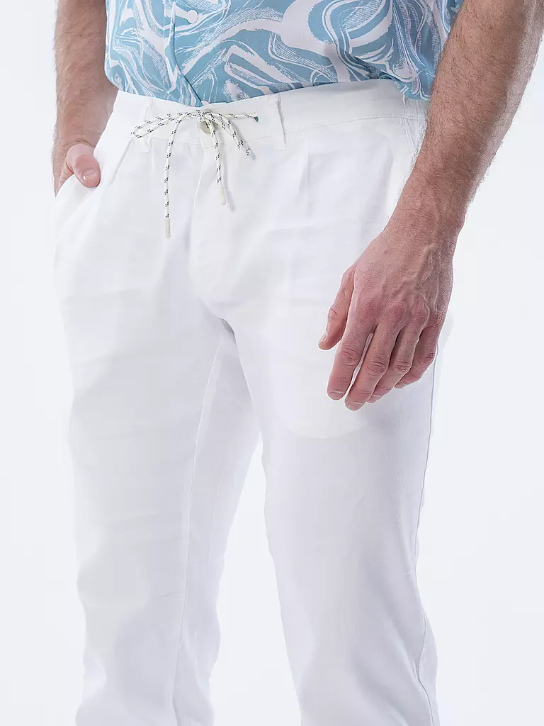 BRAX | Leinenhose Modern Fit FABIO K  | weiss