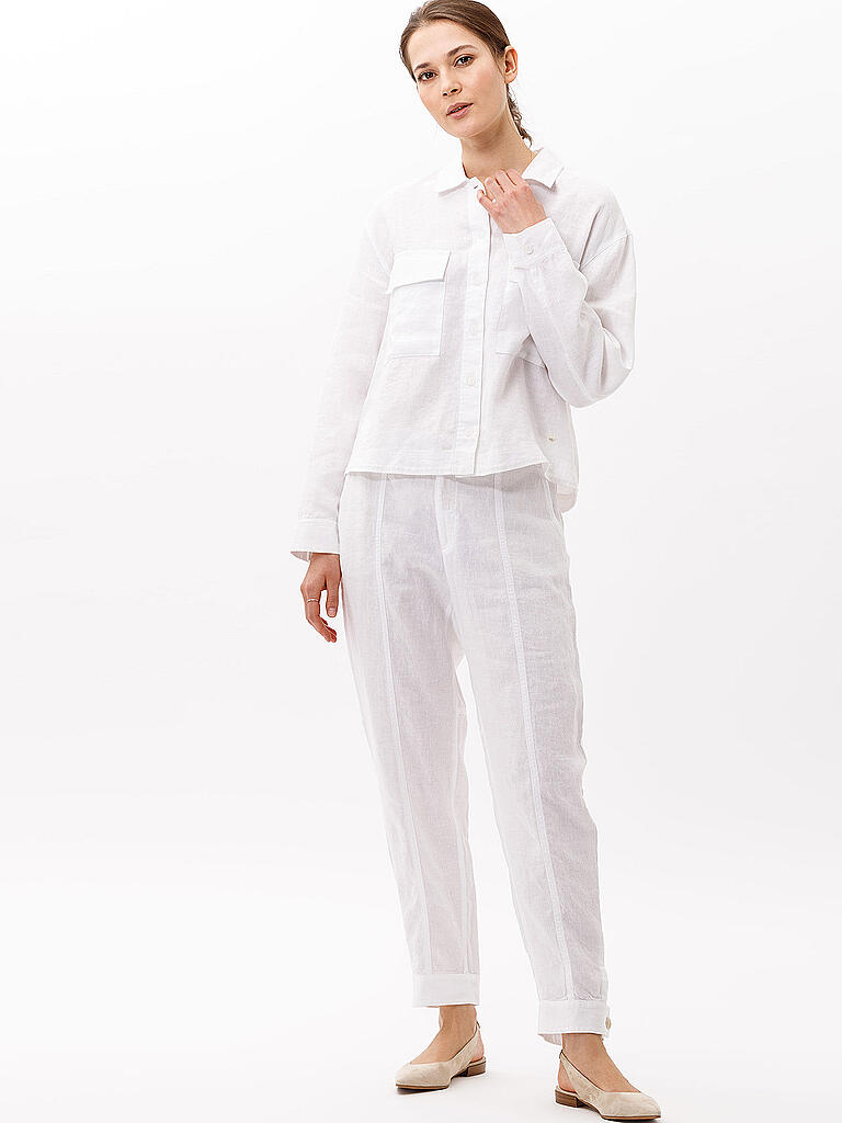 BRAX | Leinenhose Relaxed Fit MELO S | weiß