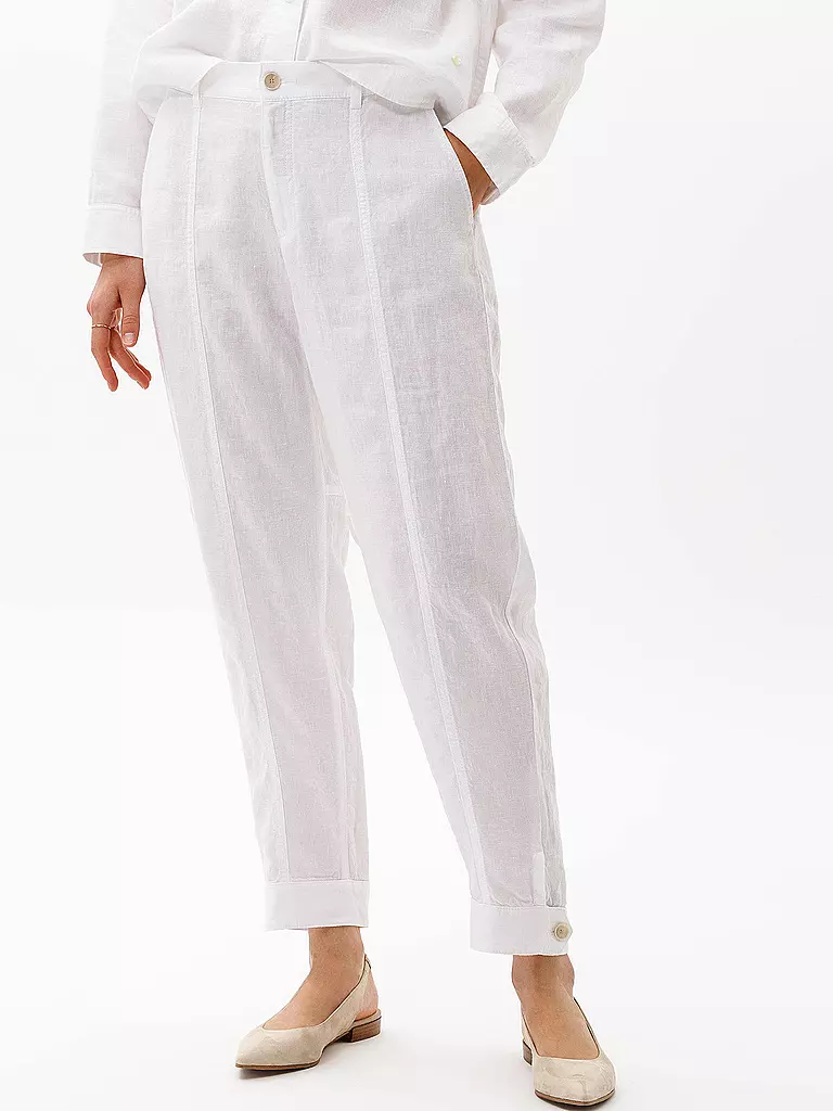 BRAX | Leinenhose Relaxed Fit MELO S | weiß