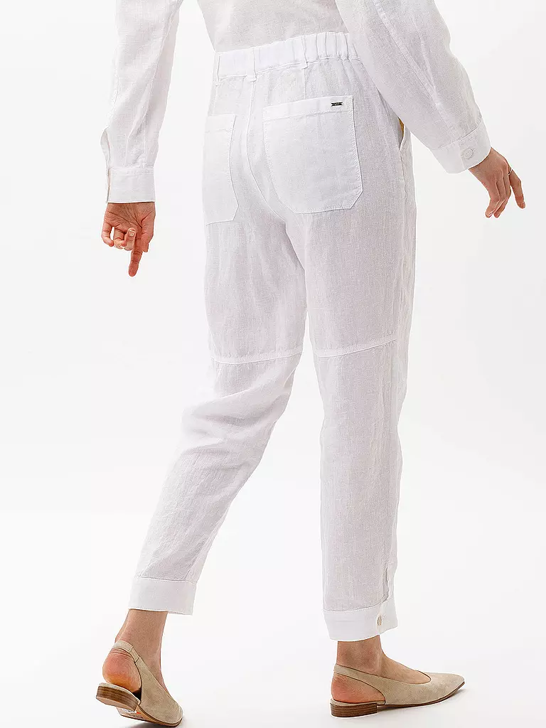 BRAX | Leinenhose Relaxed Fit MELO S | weiß