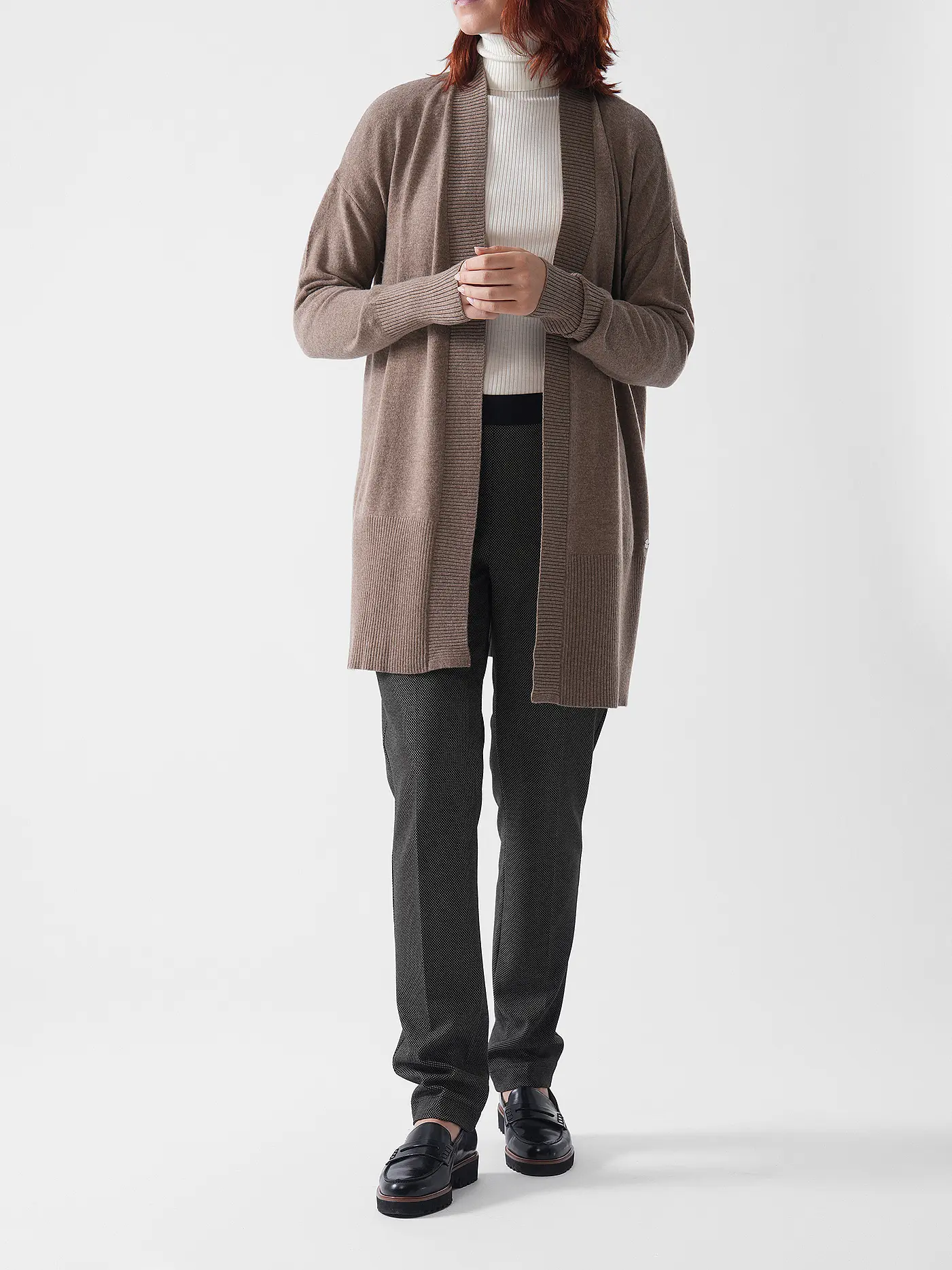 Muji Damen Strickjacke Mit Taschen Wolljacke Mit Doppeltem