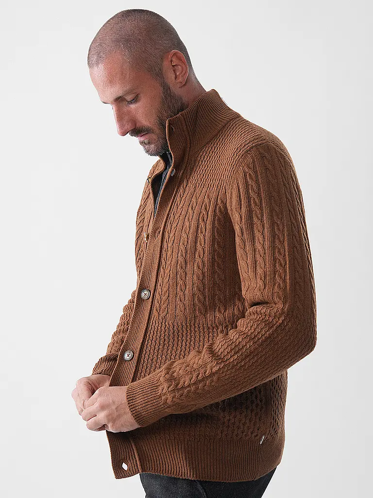 BRAX | Strickjacke JEFF | braun