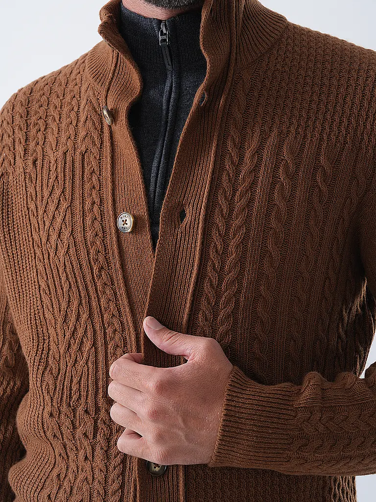 BRAX | Strickjacke JEFF | braun