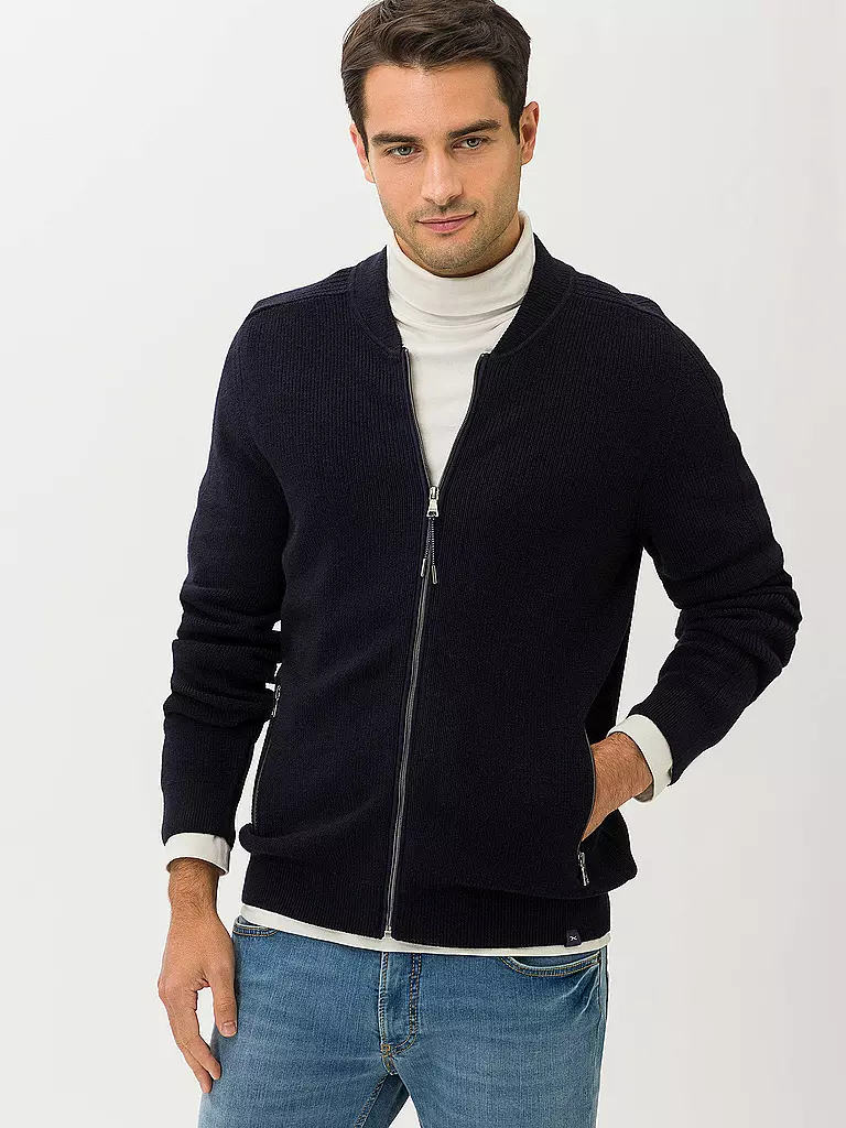 BRAX | Strickjacke JOHN | blau