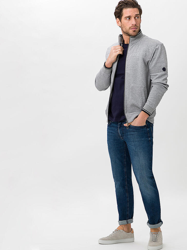 BRAX Herren Sweatjacke Scott | Regular Fit Mit Stehkragen Und Taschen