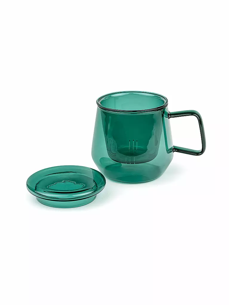 BREDEMEIJER | Teekanne TEA FOR ONE LIVORNO 0,35l Glas Jadegreen  | grün