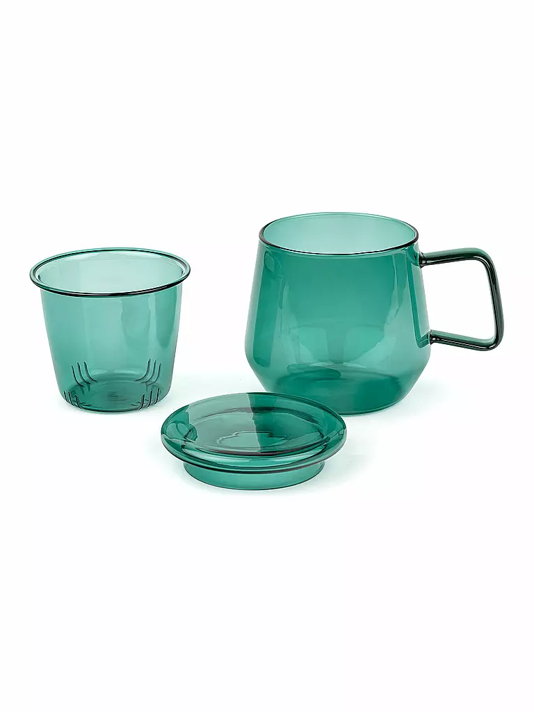 BREDEMEIJER | Teekanne TEA FOR ONE LIVORNO 0,35l Glas Jadegreen | schwarz