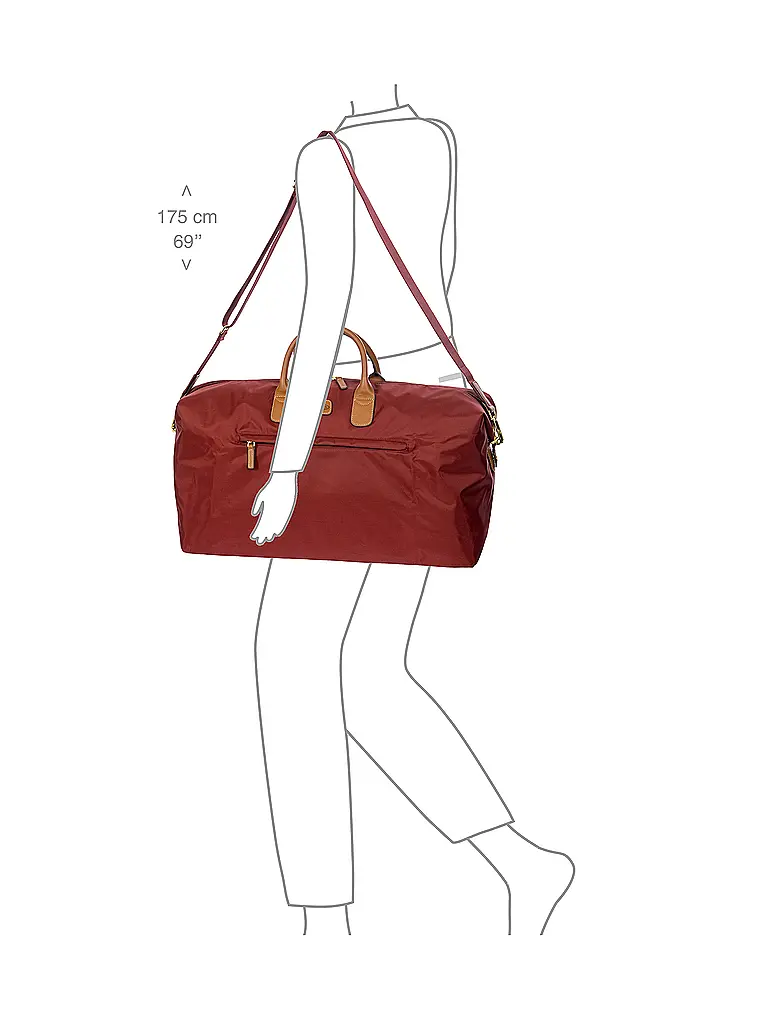 BRICS | Reisetasche X-Travel 55cm Bordeaux | 
