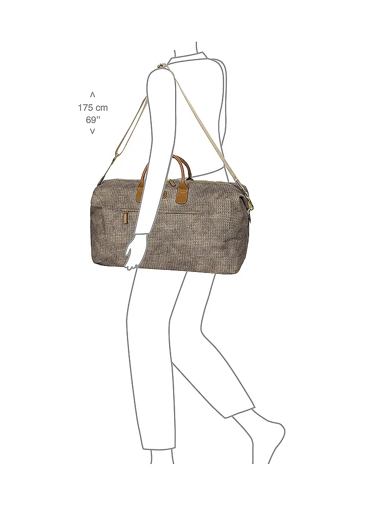 BRICS | Reisetasche X-Travel 55cm Wool Nut | hellbraun