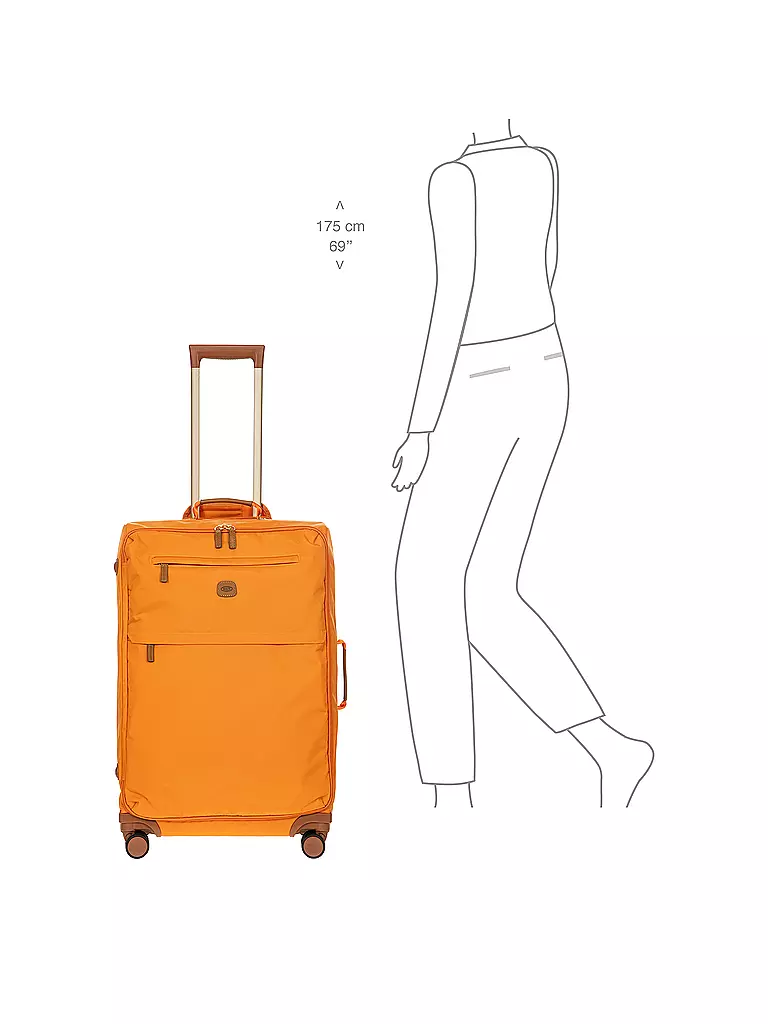 BRICS | Trolley weich X-TRAVEL 71cm Sunset | blau