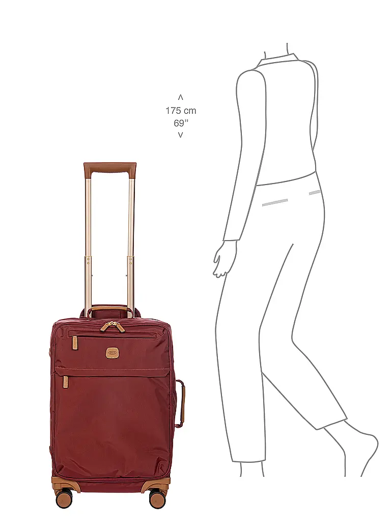 BRICS | Trolley X-Travel 55cm Bordeaux | 
