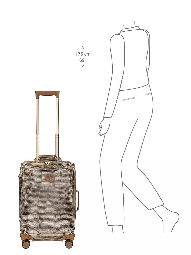 BRICS | Trolley X-Travel 55cm Wool Nut | hellbraun