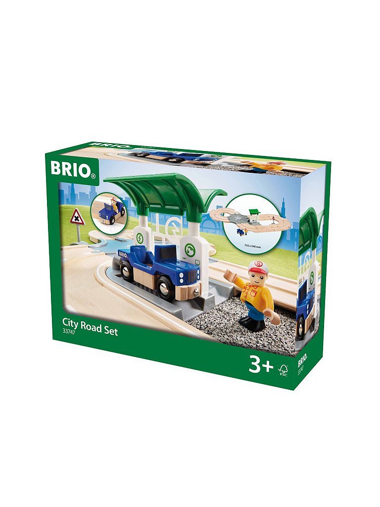 BRIO Straßen-Set mit Kreisverkehr