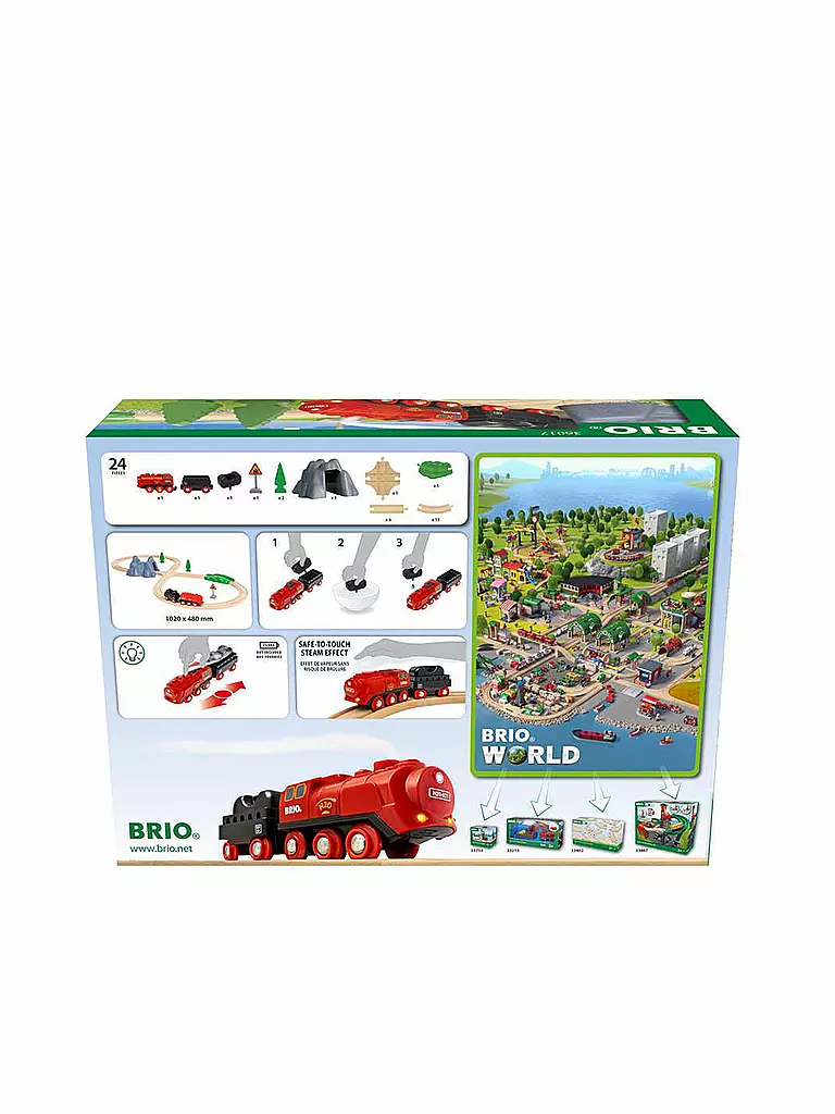 BRIO | Batterie-Dampflok Set | keine Farbe