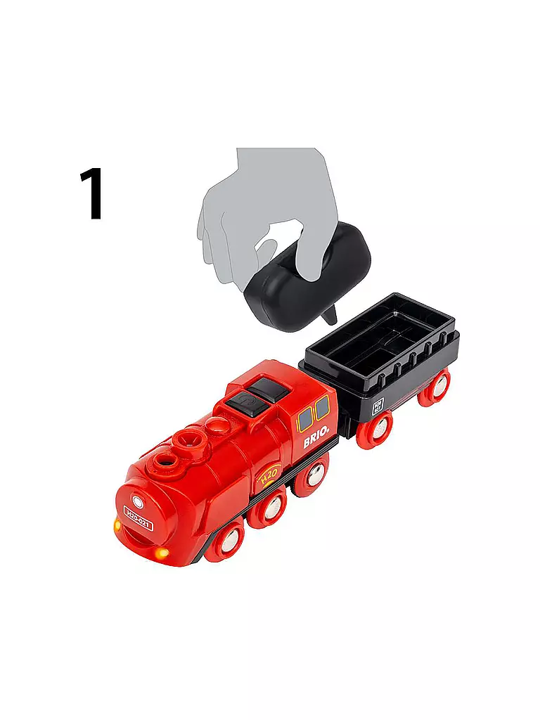 BRIO | Batterie-Dampflok Set | keine Farbe