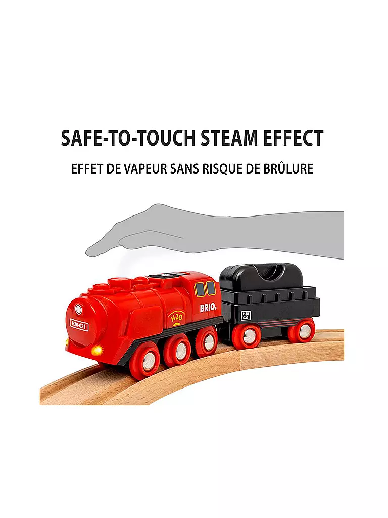 BRIO | Batterie-Dampflok Set | keine Farbe