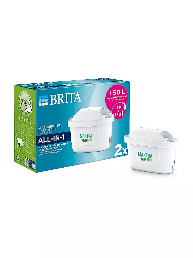 BRITA | Filterkartuschen MAXTRA PRO All-in-1 2-er Pkg. | weiss