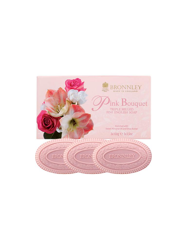 BRONNLEY |  Feine Englische Seife "Pink Bouquet" 3 x 100g | keine Farbe