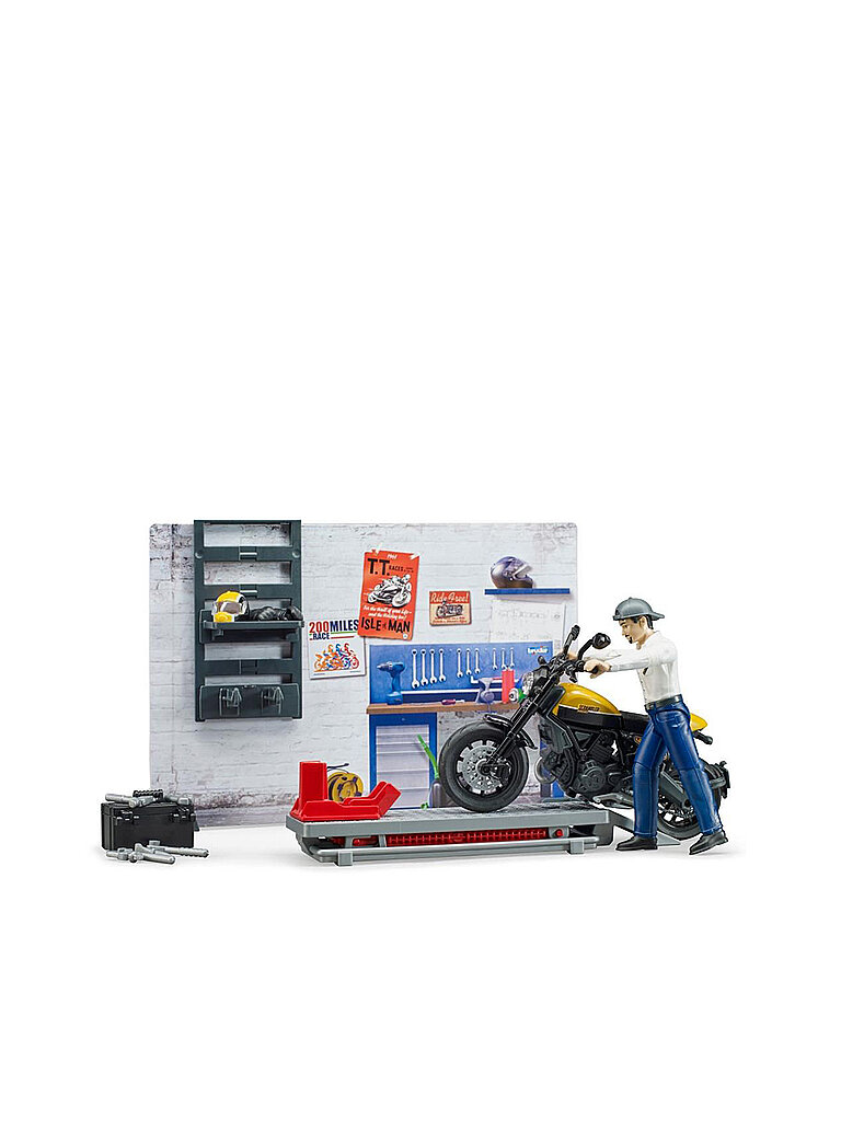 BRUDER Motorradwerkstatt Scrambler Ducati Full Throttle 6 62102