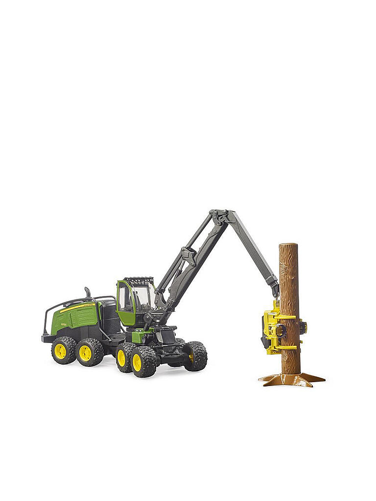 BRUDER John Deere 1270G Harvester mit Baumstamm 02135 bunt
