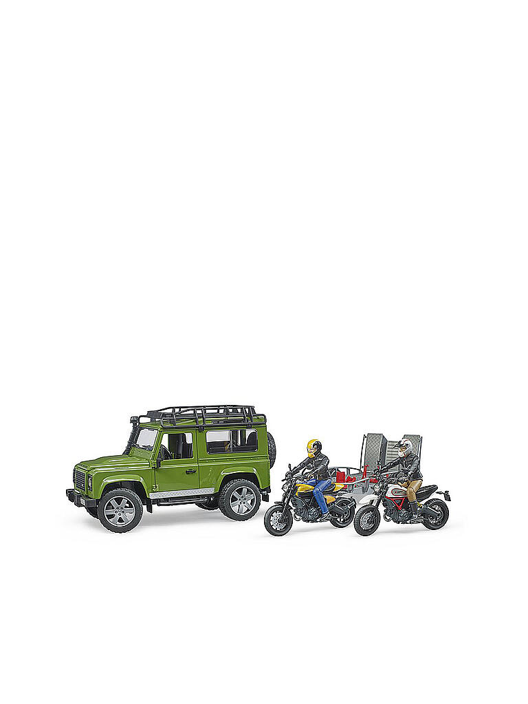 BRUDER | Land Rover Defender mit Anhänger 02589 Profi | bunt