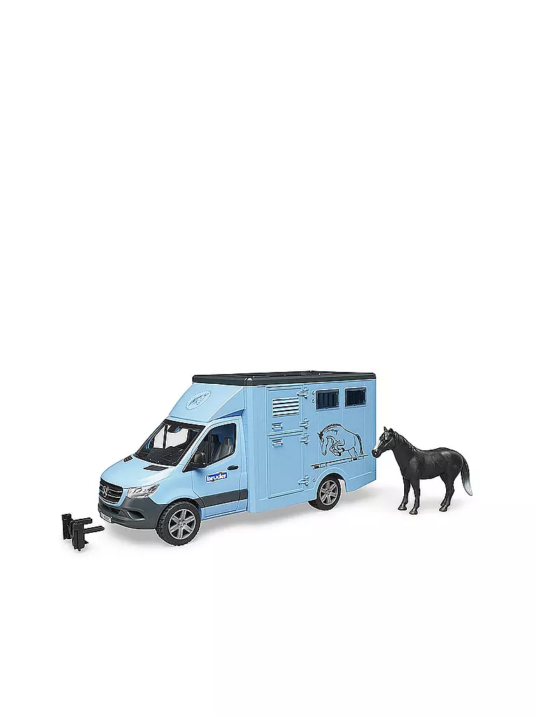 BRUDER | MB Sprinter Tiertransporter mit 1 Pferd | keine Farbe