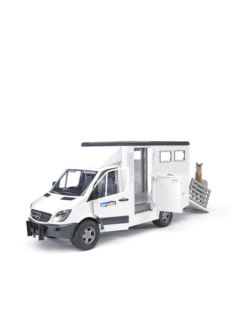 BRUDER | Mercedes Benz Sprinter Tiertransporter inkl. 1 Pferd | 