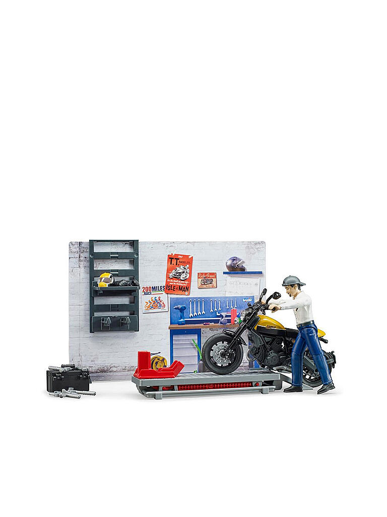 BRUDER | Motorradwerkstatt Scrambler Ducati Full Throttle 6 62102 | bunt