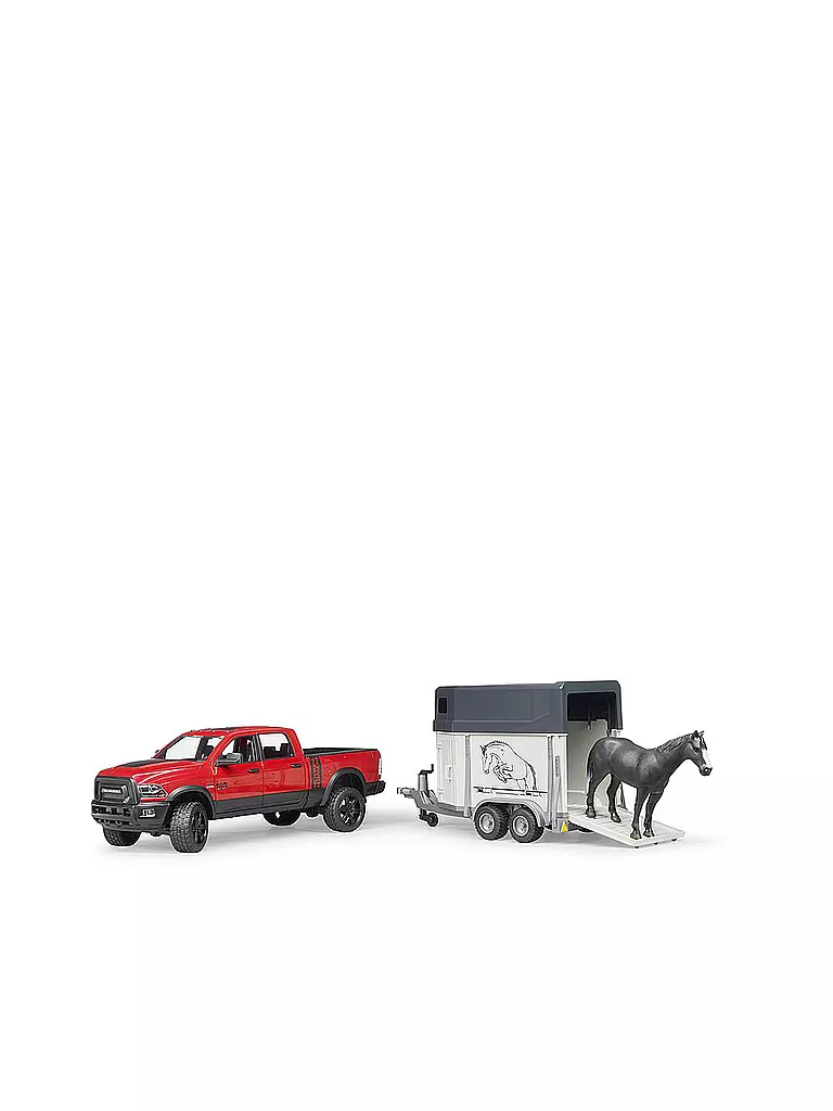 BRUDER | RAM 2500 Power Wagon mit Pferdeanhänger und Pferd | keine Farbe