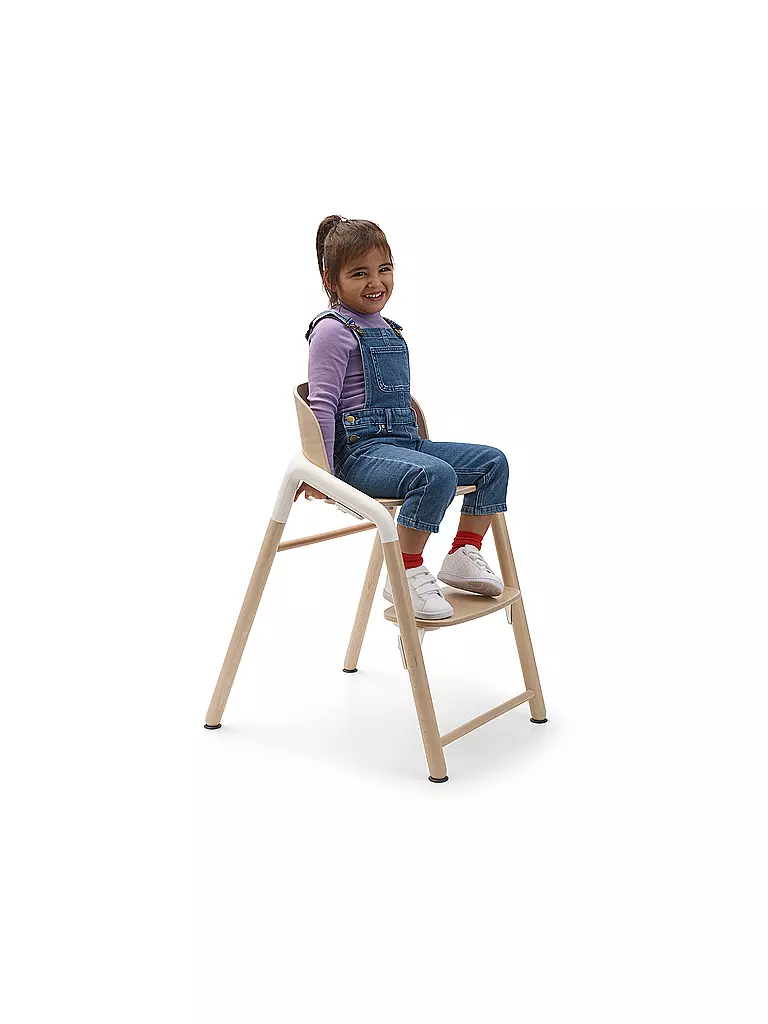 BUGABOO | Hochstuhl GIRAFFE Basis Neutrales Holz / Weiss | beige