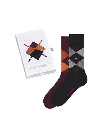 BURLINGTON | Caja de regalo de calcetines para hombre, paquete de 2, tallas 40-46, surtido