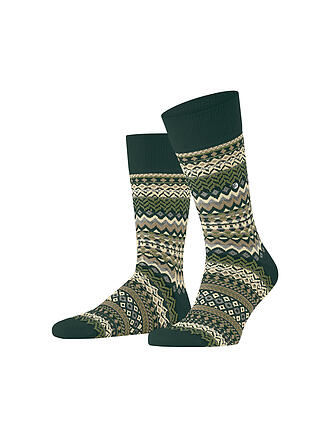 BURLINGTON | Herren Socken FAIR ISLE 40-46 forest