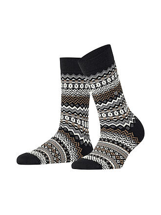 BURLINGTON | Damen Socken FAIR ISLE 36-41 black
