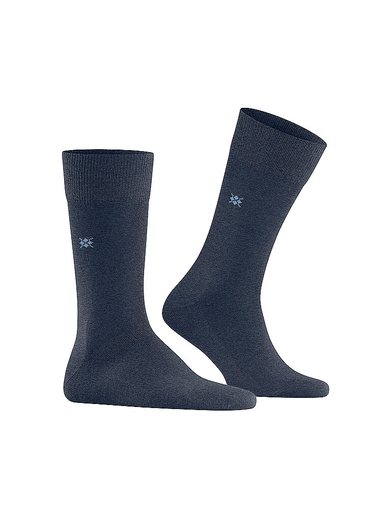 Burlington Herren Socken Leeds 40-46 Dark Blue Mel Blau